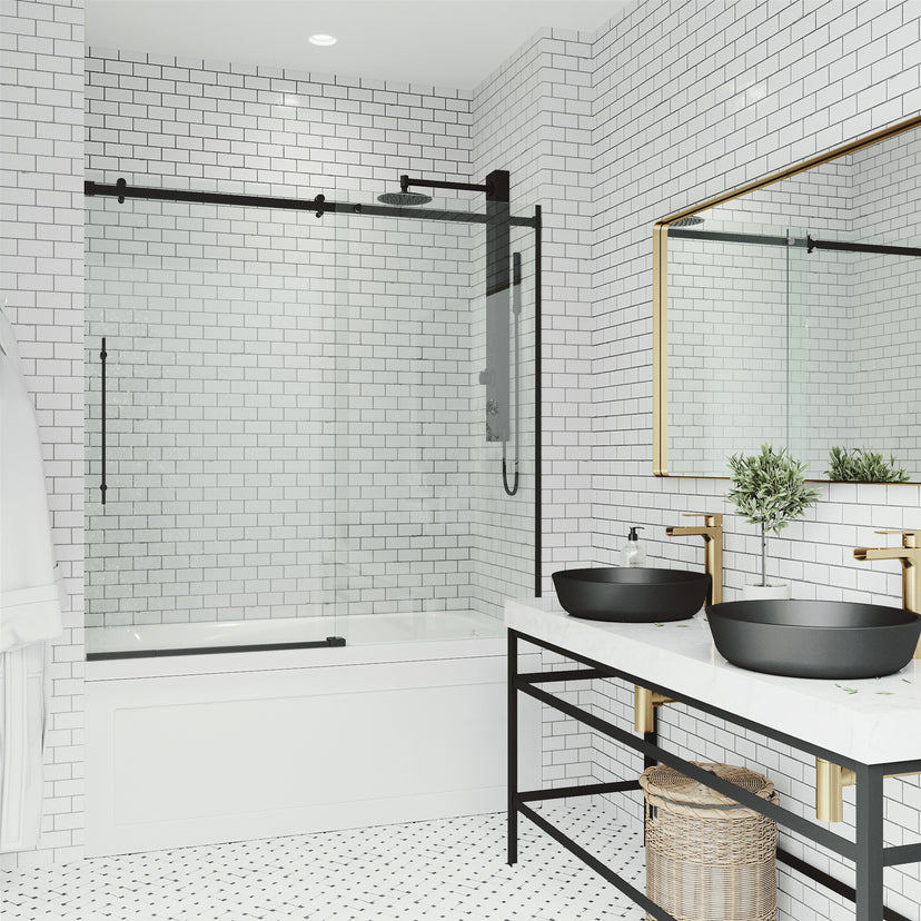 Luca Frameless Sliding Tub Door 56–60 in.