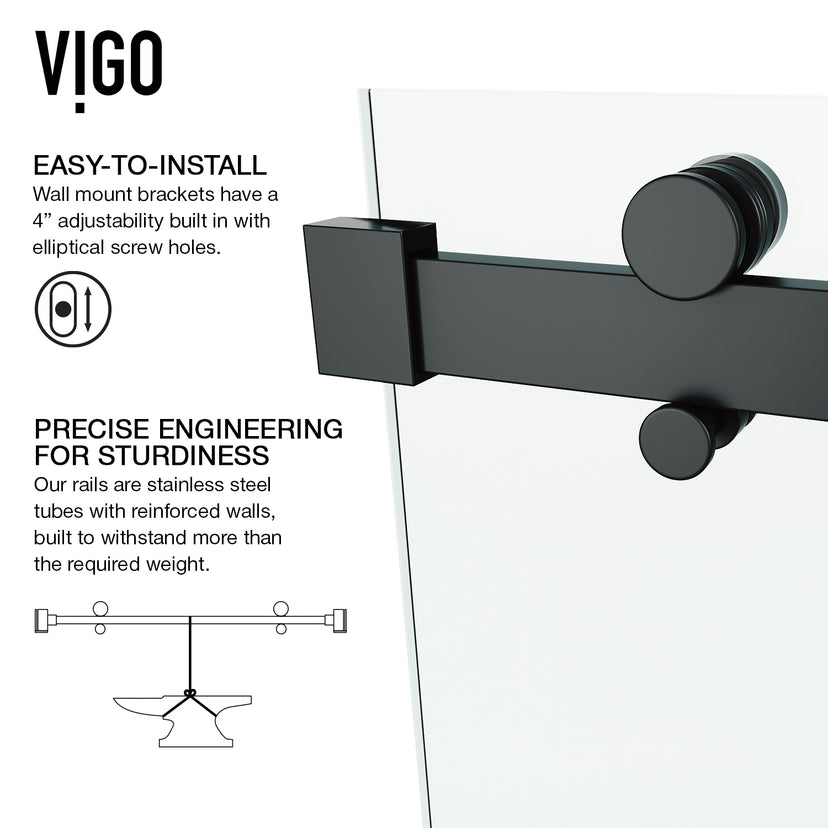 Luca Frameless Sliding Tub Door 56–60 in.