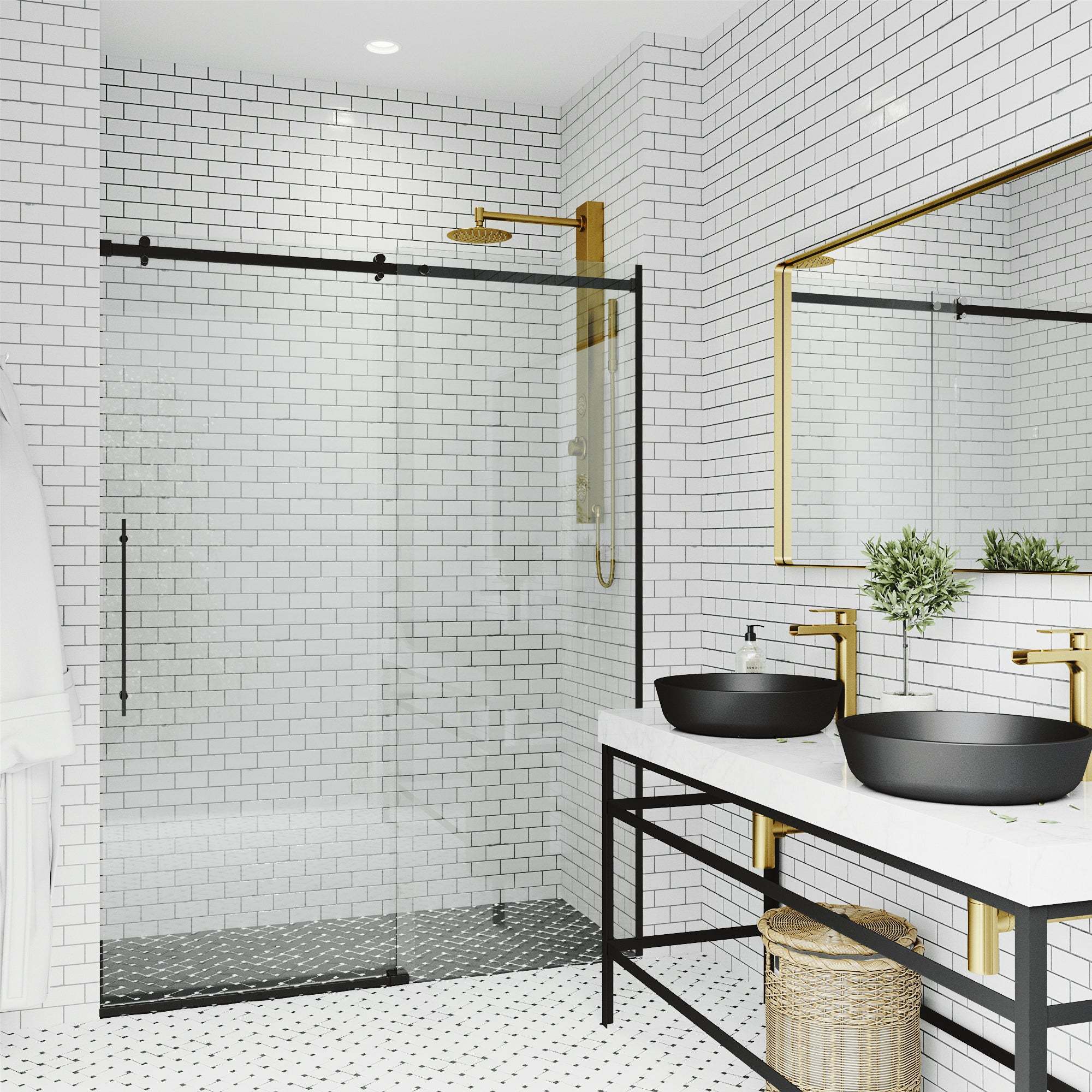 Luca Frameless Sliding Shower Door by VIGO