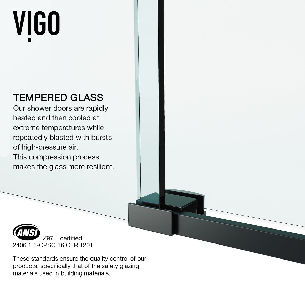Luca 56-60 in. W x 79 in. H Frameless Sliding Shower Door in Matte Black with 3/8 in. (10mm) Clear Glass and Elan 24 in. Linear Shower Drain