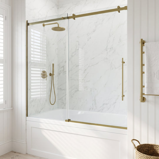 Luca Frameless Sliding Tub Door 56–60 in.