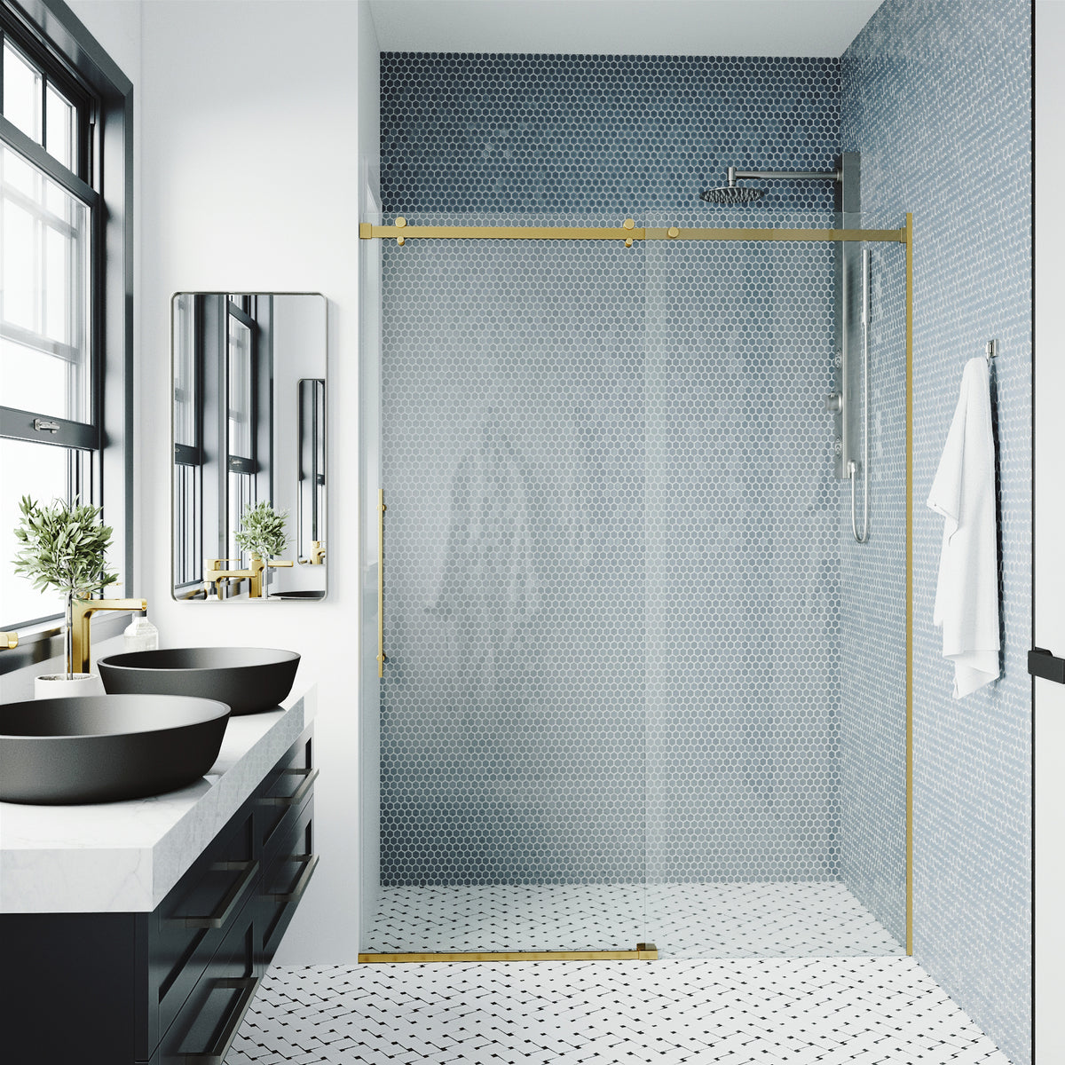 Luca Frameless Sliding Shower Door