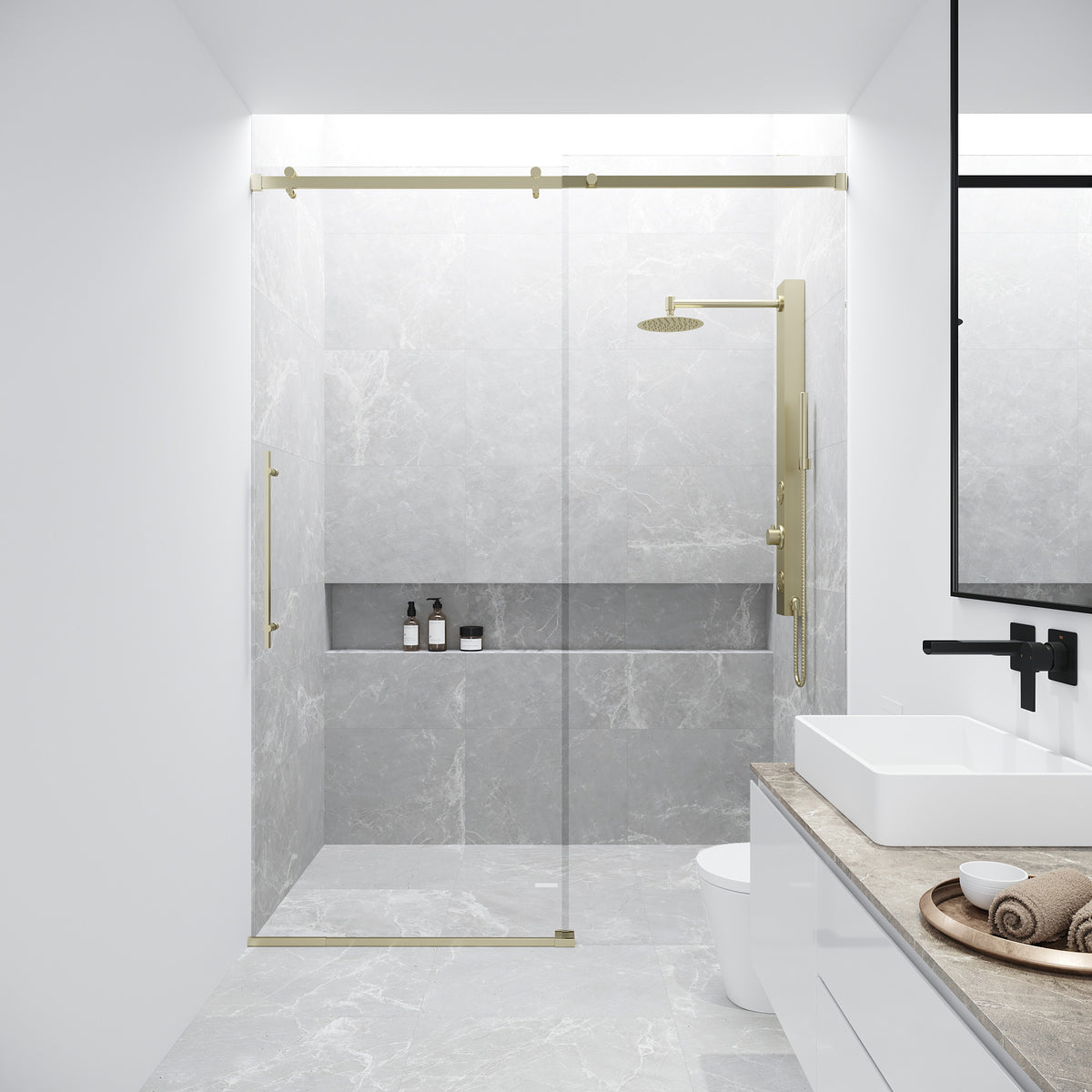 Luca Frameless Sliding Shower Door