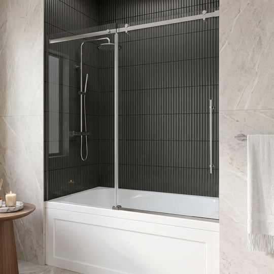 Luca Frameless Sliding Tub Door 56–60 in.