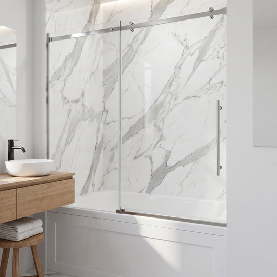 Luca Frameless Sliding Tub Door 56–60 in.