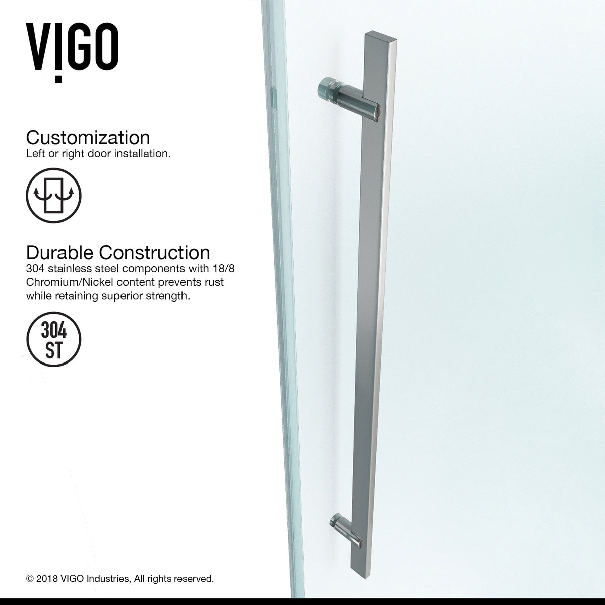 Luca Frameless Sliding Tub Door 56–60 in.