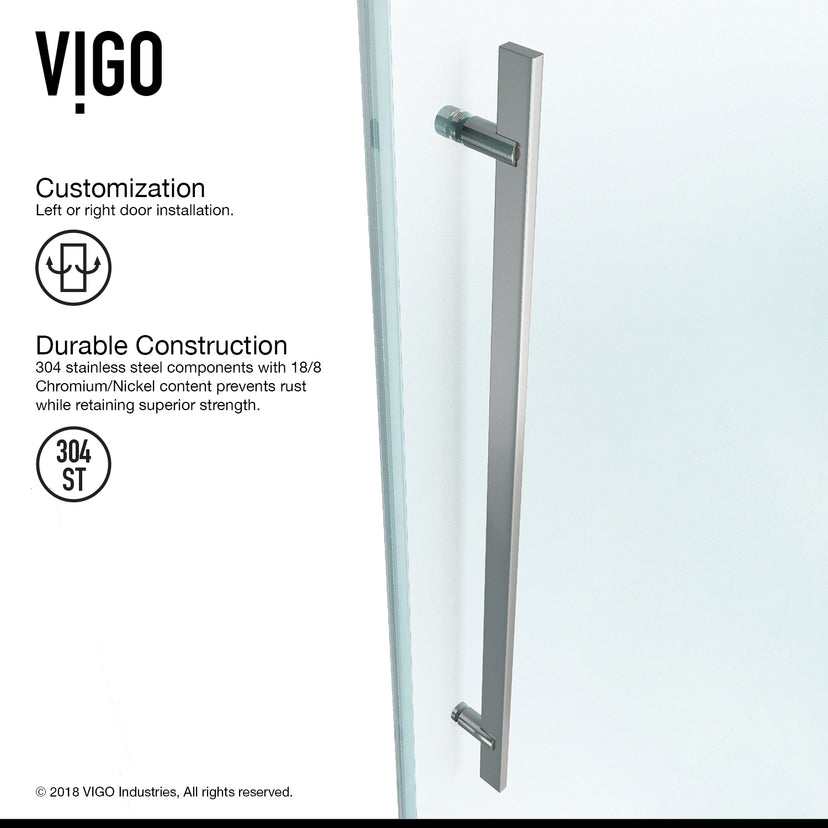 Luca Frameless Sliding Tub Door 56–60 in.
