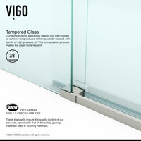 Luca Frameless Sliding Tub Door 56–60 in.