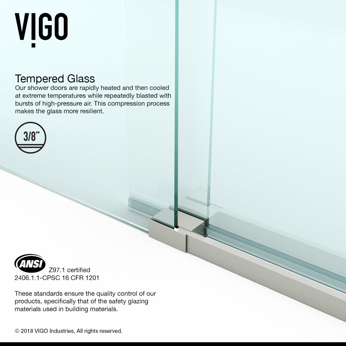 Luca Frameless Sliding Tub Door 56–60 in.