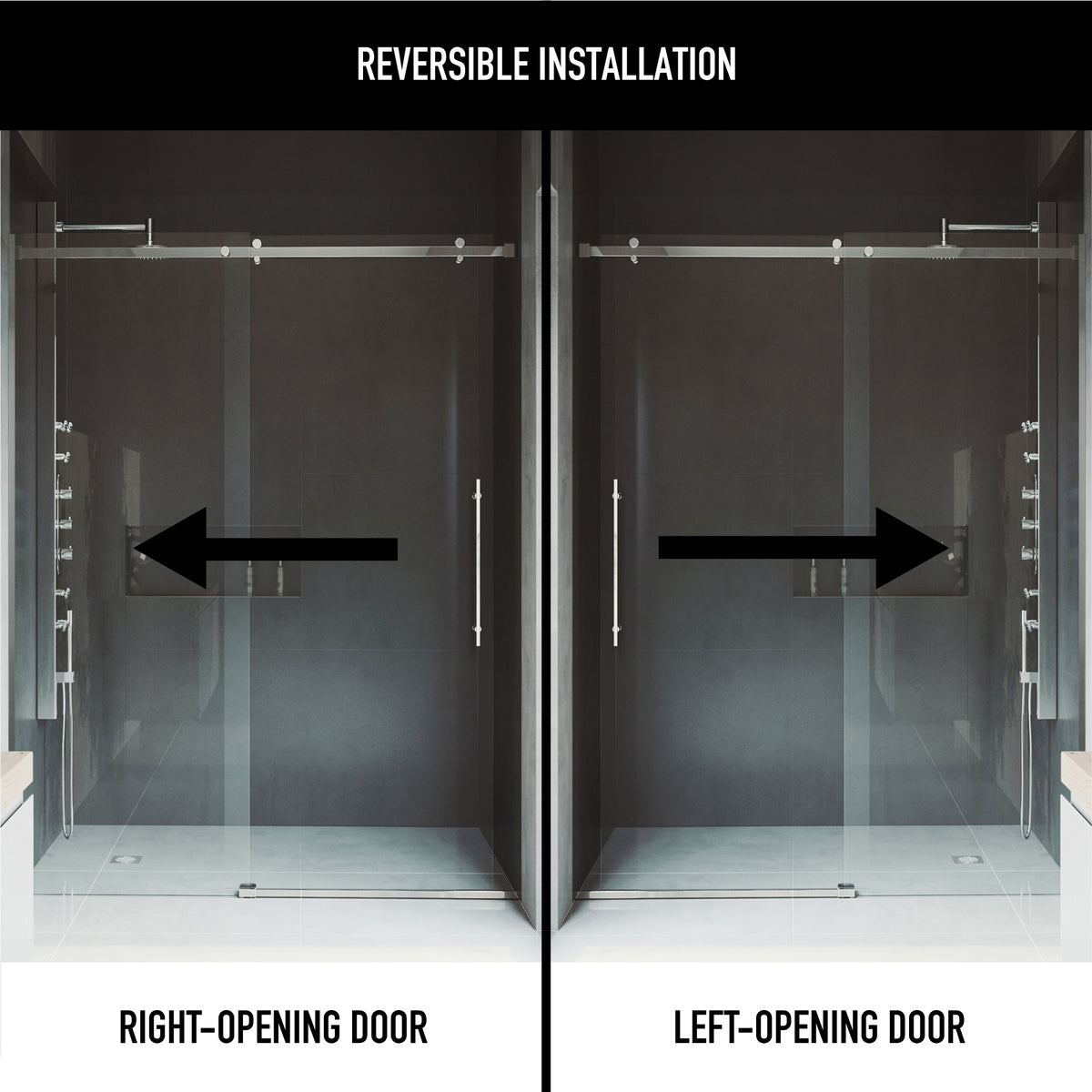 Luca Frameless Sliding Shower Door