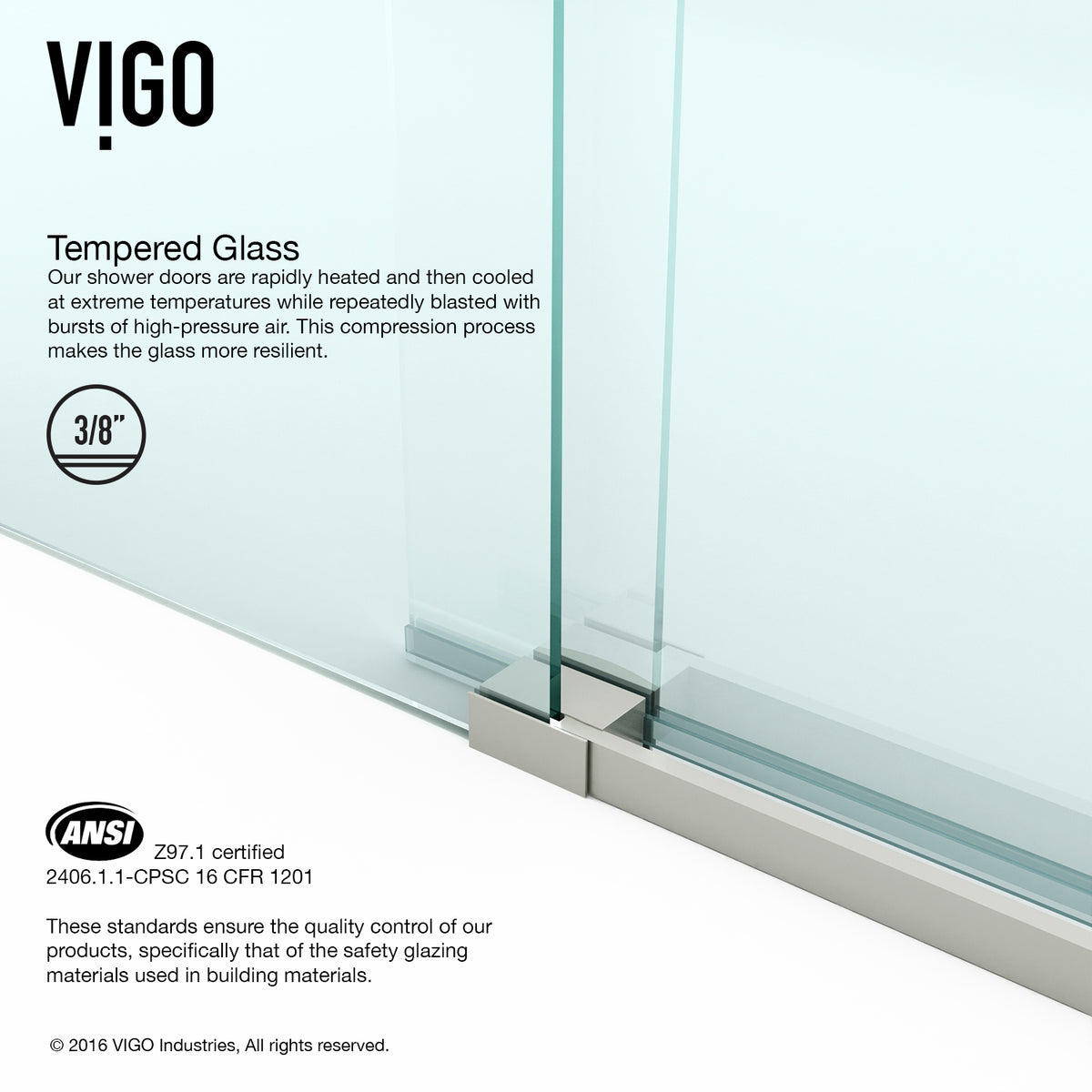 Luca Frameless Sliding Shower Door
