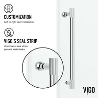 Modern frameless tub door, chrome finish, sliding door, clear tempered glass, alcove mount