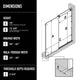 Adjustable 56-60 in. sliding shower door with matte black finish and clear tempered glass