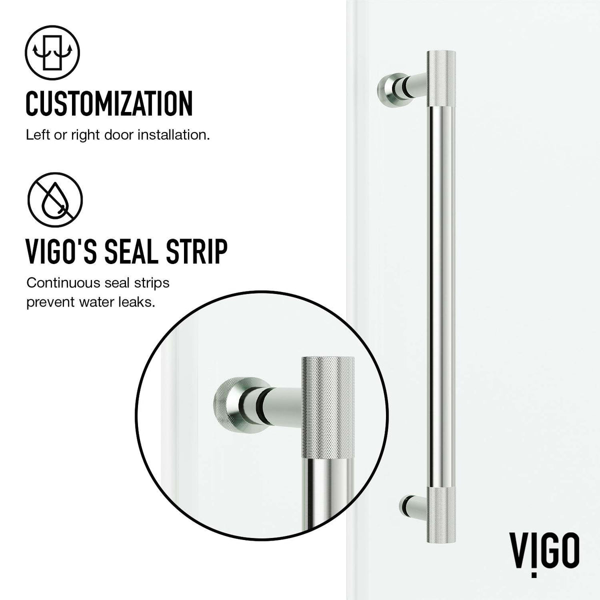 Modern frameless tub door, stainless steel finish, sliding door, clear tempered glass, alcove mount
