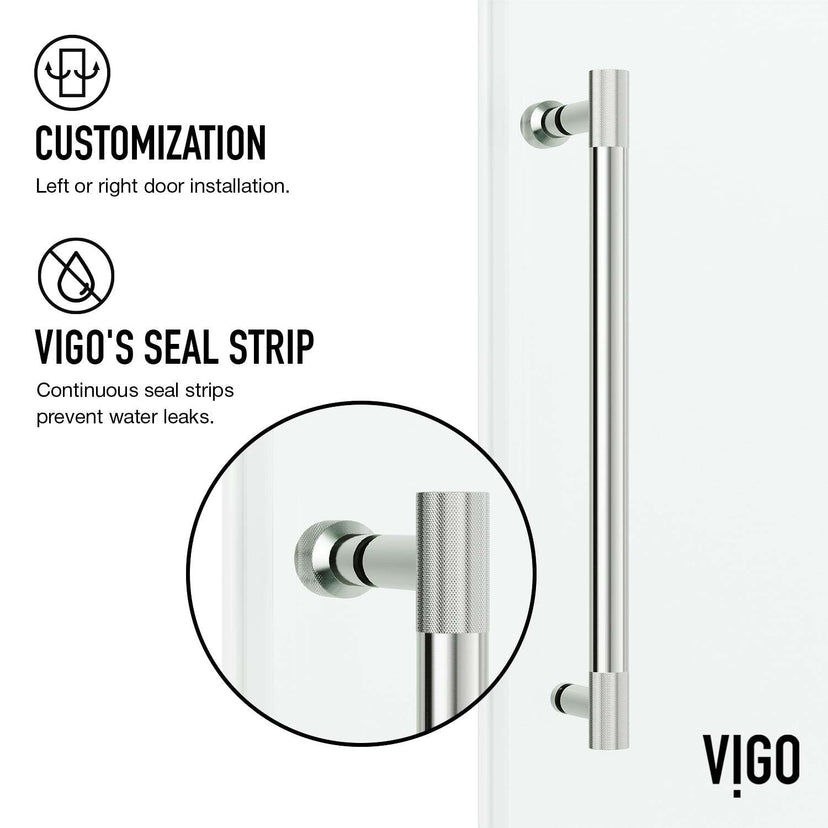 Modern frameless tub door, stainless steel finish, sliding door, clear tempered glass, alcove mount