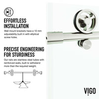 Stainless steel finish frameless shower door, clear glass, stainless steel hardware, sliding operation