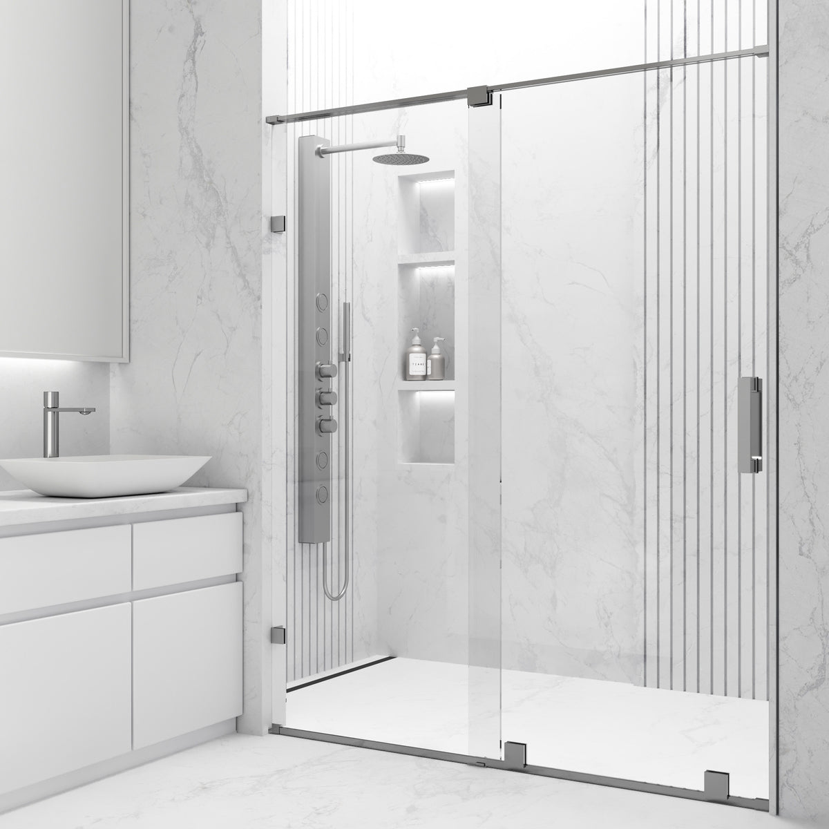 Ryland Frameless Sliding Shower Door