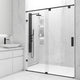 Modern shower door with track sliding mechanism and clear glass