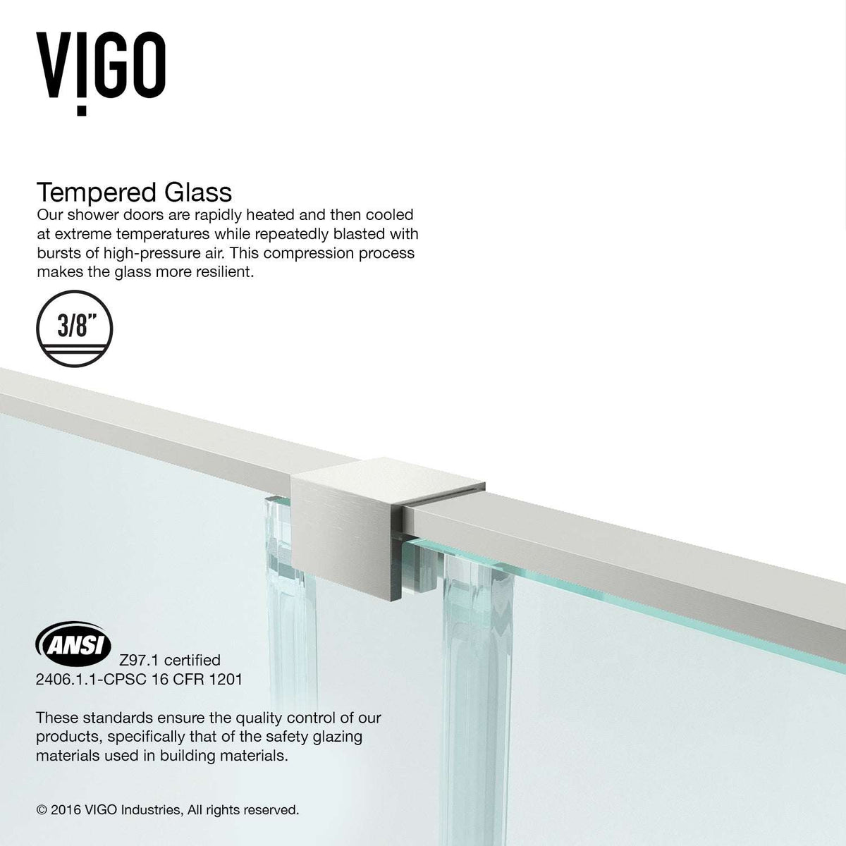 Ryland Frameless Sliding Shower Door