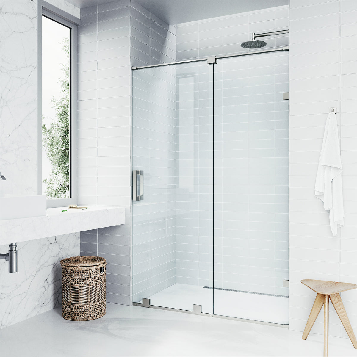 Ryland Frameless Sliding Shower Door