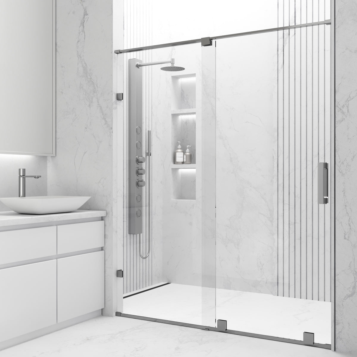 Ryland Frameless Sliding Shower Door