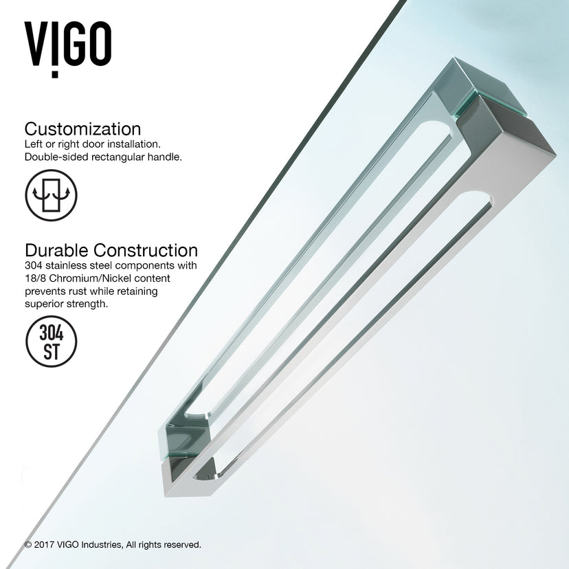 Erie 59 1/2 to 60 1/2 in. W x 74 in. H Sliding Framed Shower Door in Chrome with 3/8 in. (10mm) Clear Glass
