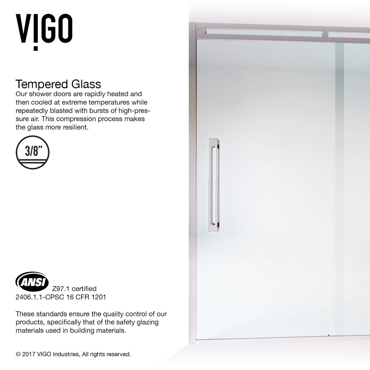 Erie 59 1/2 to 60 1/2 in. W x 74 in. H Sliding Framed Shower Door in Chrome with 3/8 in. (10mm) Clear Glass