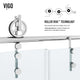 Modern sliding tub door with chrome hardware, tempered glass, adjustable width 56 to 60 inches