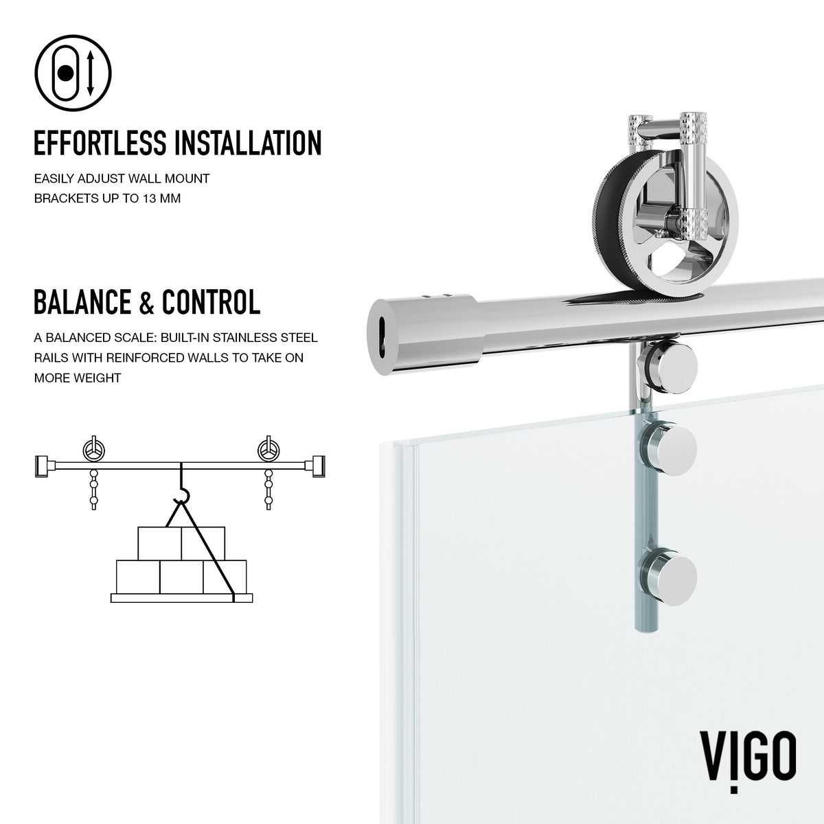 Hamilton Frameless Sliding Shower Door