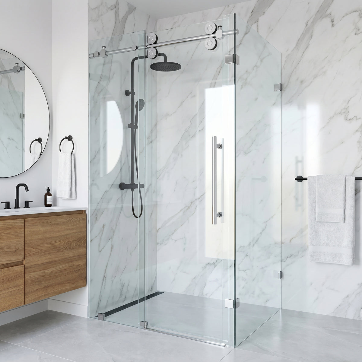 Elan Winslow Frameless Rectangle Shower Enclosure