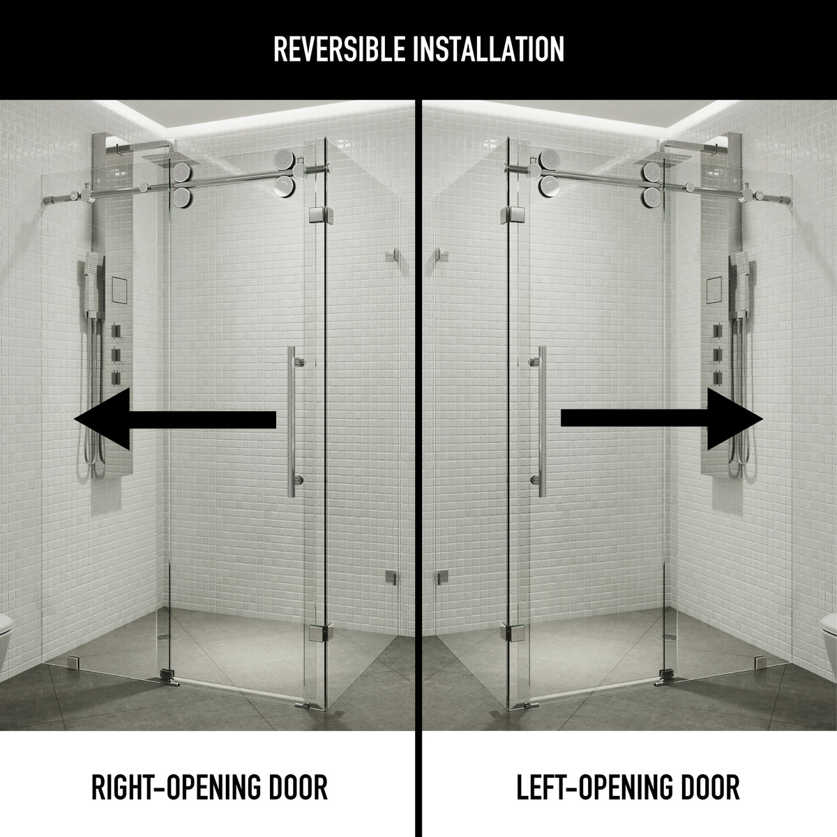 Elan Winslow Frameless Rectangle Shower Enclosure