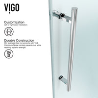 Winslow 34 in. L x 46 in. W x 74 in. H Frameless Sliding Rectangle Shower Enclosure and Satro 3-Piece Bath Hardware Set in Chrome