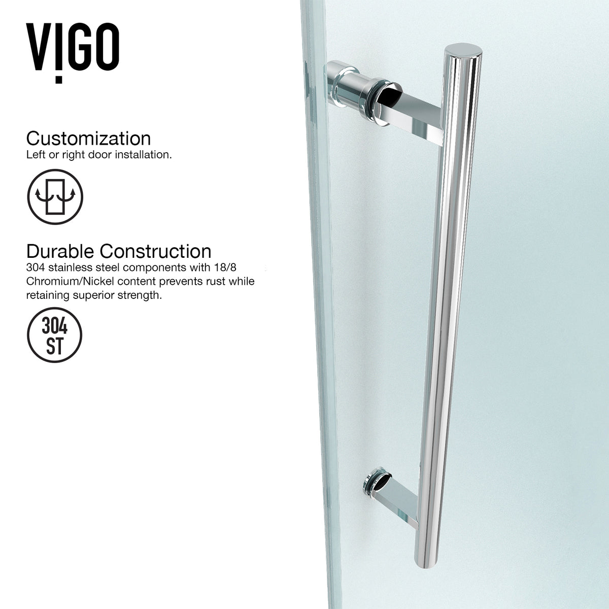 Winslow 34 in. L x 46 in. W x 74 in. H Frameless Sliding Rectangle Shower Enclosure and Satro 3-Piece Bath Hardware Set in Chrome