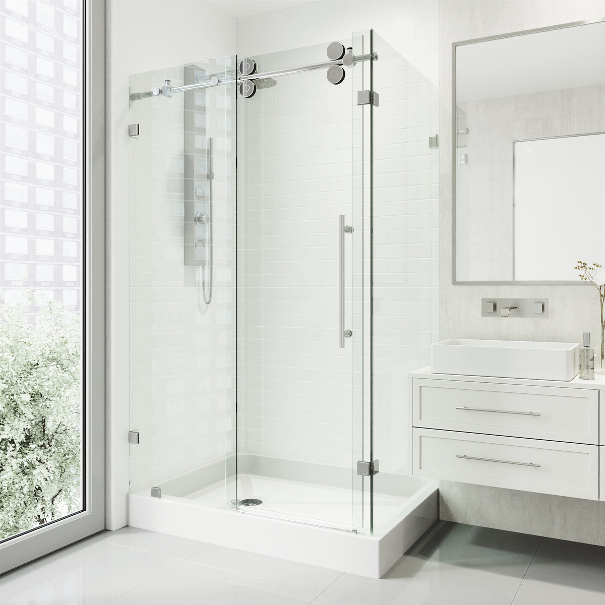 Elan Winslow Frameless Rectangle Shower Enclosure