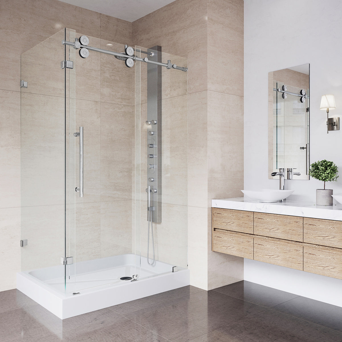 Elan Winslow Frameless Rectangle Shower Enclosure