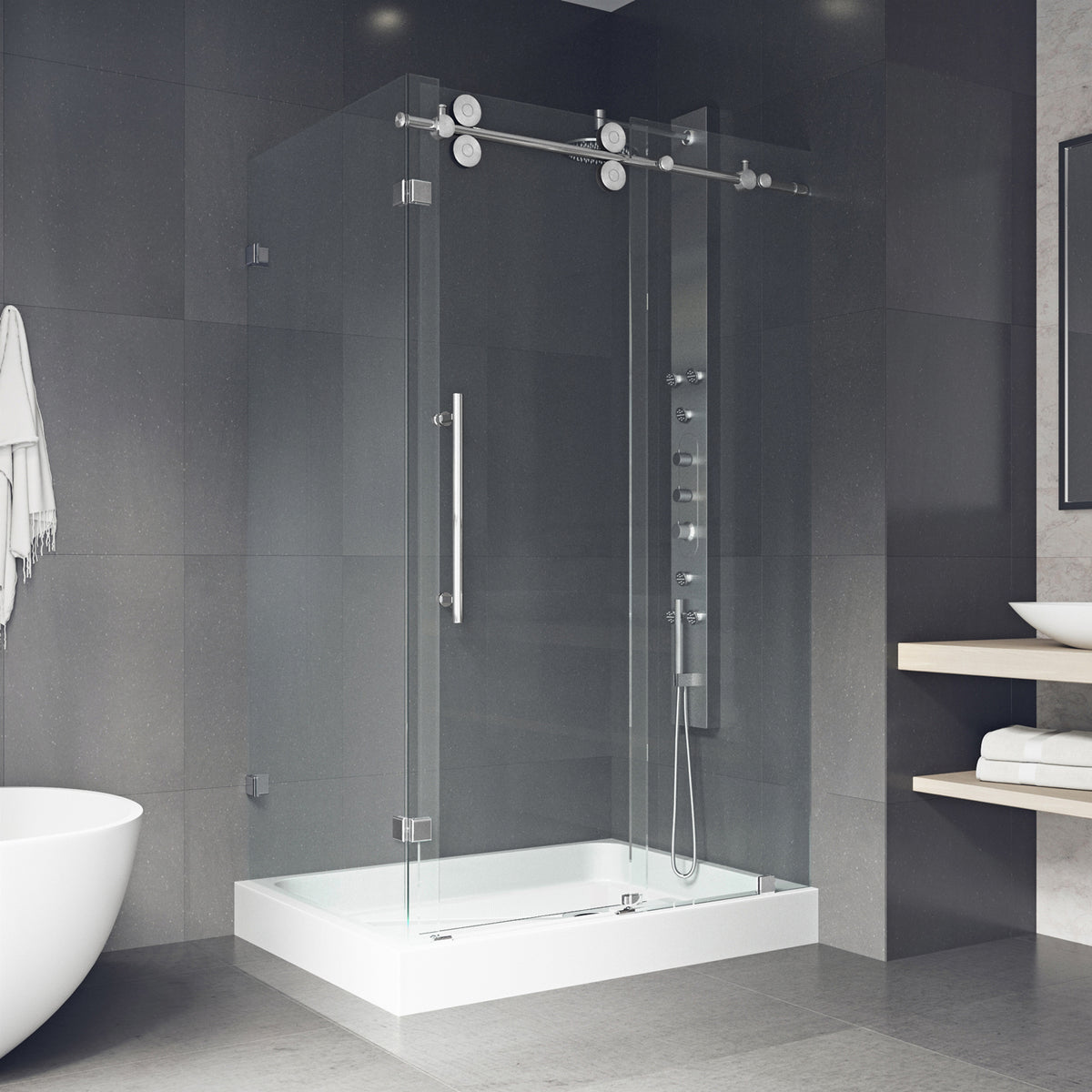 Elan Winslow Frameless Rectangle Shower Enclosure