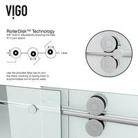 Clear glass sliding shower door with chrome finish and standard installation