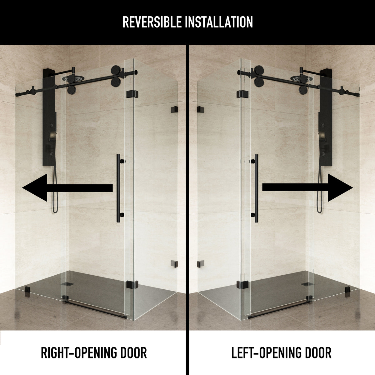 Elan Winslow Frameless Rectangle Shower Enclosure