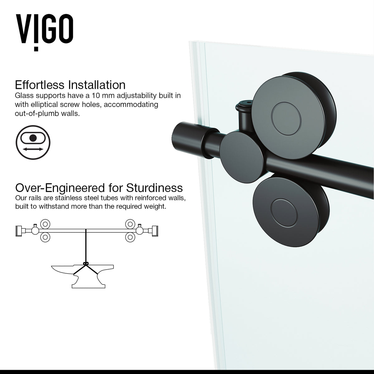 Elan Winslow Frameless Rectangle Shower Enclosure
