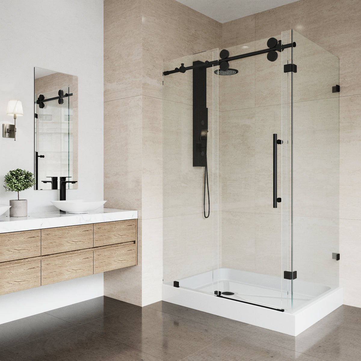 Elan Winslow Frameless Rectangle Shower Enclosure