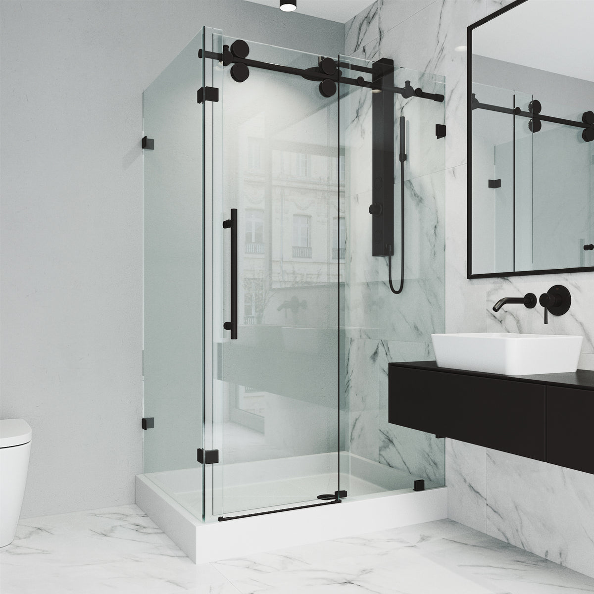 Elan Winslow Frameless Rectangle Shower Enclosure