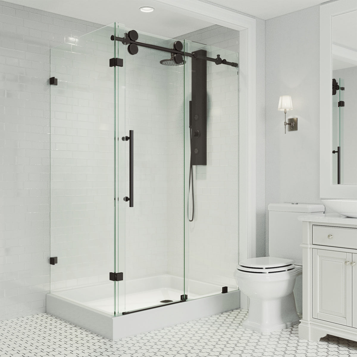 Elan Winslow Frameless Rectangle Shower Enclosure