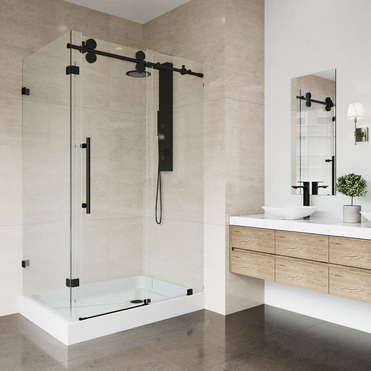 Elan Winslow Frameless Rectangle Shower Enclosure