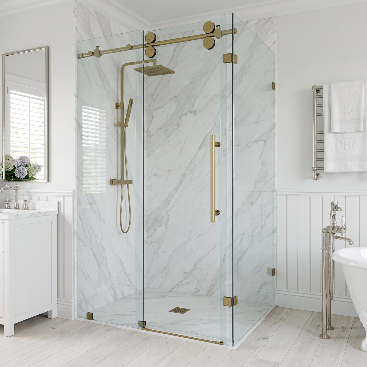 Elan Winslow Frameless Rectangle Shower Enclosure