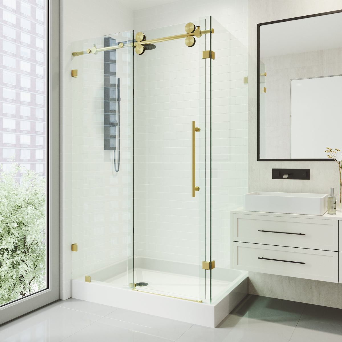 Elan Winslow Frameless Rectangle Shower Enclosure