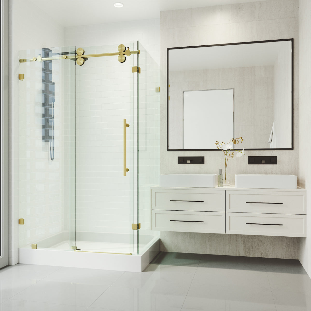 Elan Winslow Frameless Rectangle Shower Enclosure