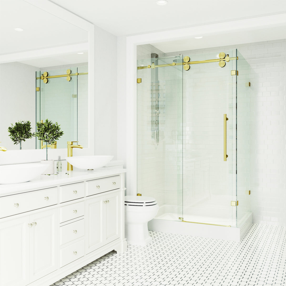 Elan Winslow Frameless Rectangle Shower Enclosure