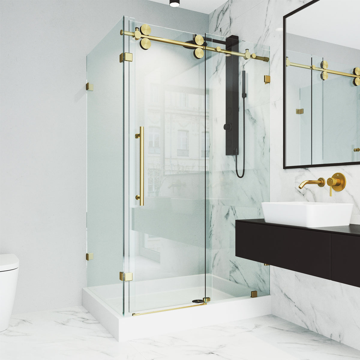 Elan Winslow Frameless Rectangle Shower Enclosure