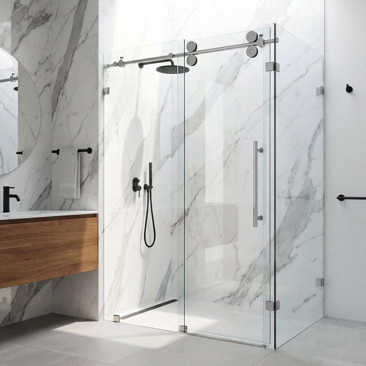 Elan Winslow Frameless Rectangle Shower Enclosure