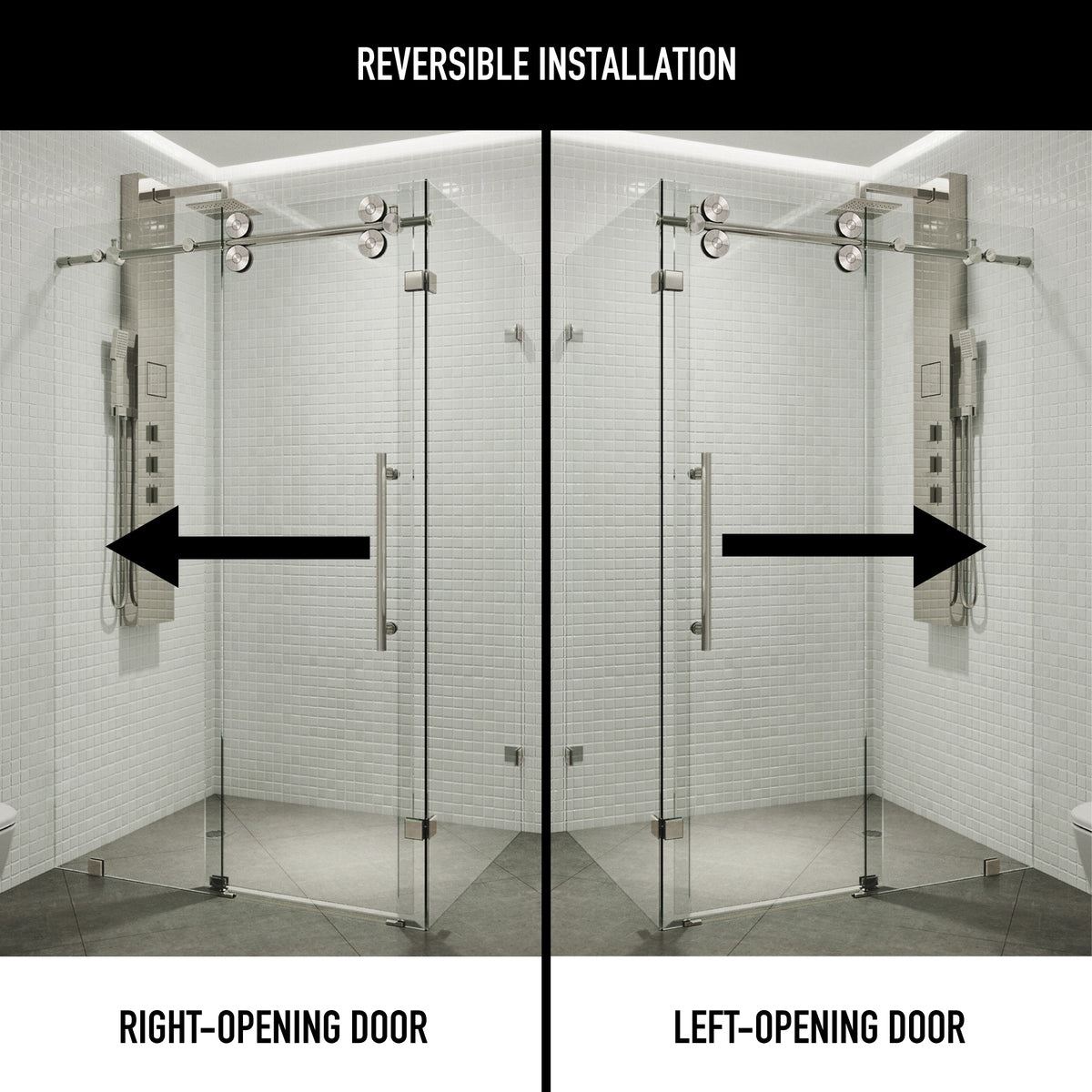 Elan Winslow Frameless Rectangle Shower Enclosure